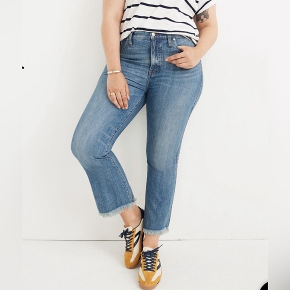 Madewell Cali High-Rise Raw Hem Eco Jeans 32 New - Picture 1 of 15